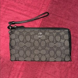 Coach Black and Gray Wristlet